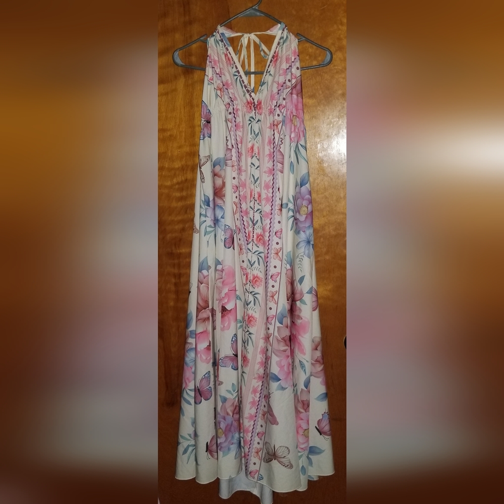 Women's Shein Sweetra Bohemian Style Spaghetti Strap Beach Maxi Dress 1X